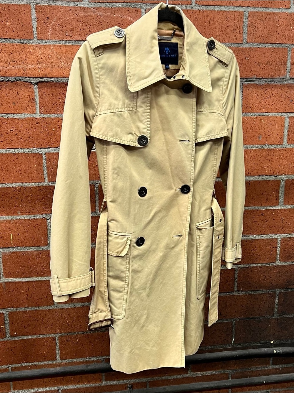 Vintage Y2K Martin + Osa Beige Trench Coat